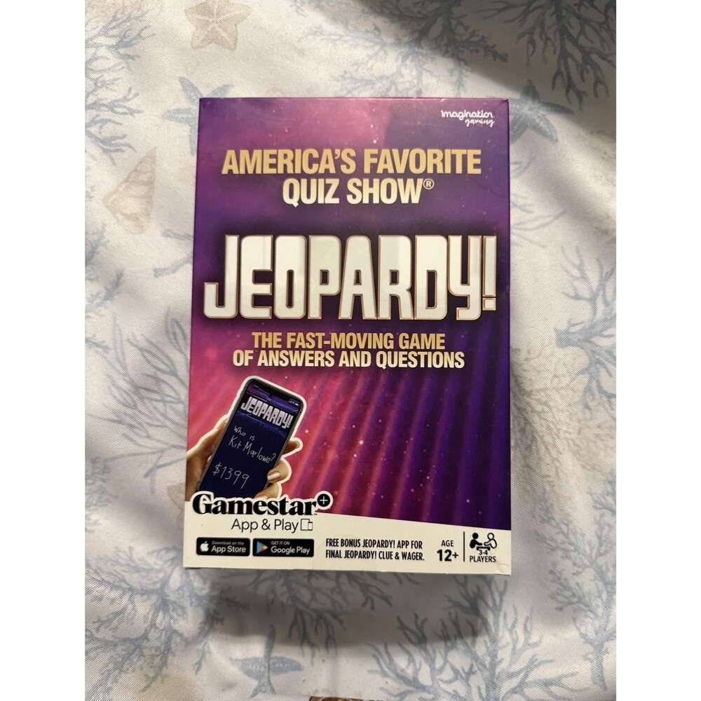 Jeopardy! America's Favorite Quiz Show Board Game App & Play Travel NEW & SEALED